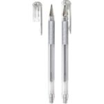 Penna roller Pentel Gel Hybrid grip Metallic 0.8 mm argento