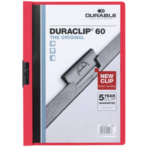 Cartellina con clip Durable DURACLIP® A4 - dorso 6 mm - capacità 60 fogli