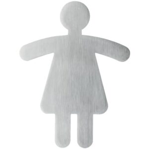 Pittogramma adesivo DURABLE 90 x 120 mm acciaio inossidabile spazzolato argento