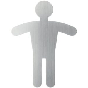 Pittogramma adesivo DURABLE 90 x 120 mm acciaio inossidabile spazzolato argento