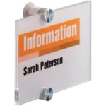 Targa DURABLE CRYSTAL SIGN acrilico trasparente 148x105 mm