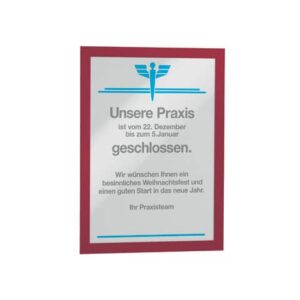 Frames with magnetic panel DURABLE DURAFRAME® A4 red 236x323mm