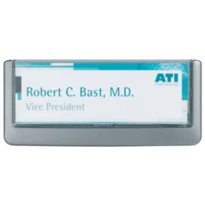 DURABLE CLICK SIGN ABS transparent/graphite 149x52.5 mm