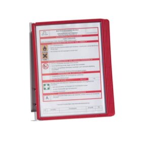 Leggio da parete DURABLE VARIO® WALL 5 pannelli A4 metallo/polipropilene rosso