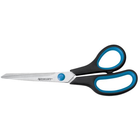 Forbici Westcott Soft Grip Easy Grip asimmetriche blu/nero 20,1 cm