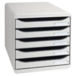 Cassettiera Exacompta BIG-BOX PLUS Classic grigio chiaro  - 5 cassetti