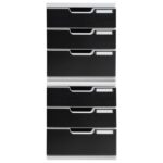 Exacompta MODULO Classic 3 drawers 28,8x35x32 cm grey/black