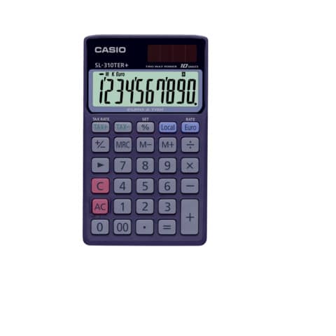 Calcolatrice tascabile CASIO 10 cifre - solare e batteria