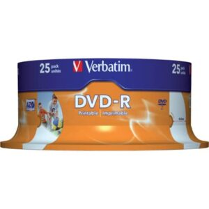 DVD-R Wide Stampabile Verbatim 4.7 GB Spindle Case