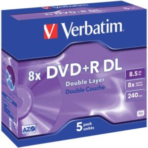DVD+R Double Layer Verbatim Jewel case 8.5 GB - velocità 8x