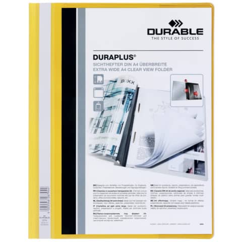 Cartellina ad aghi DURABLE DURAPLUS® A4 giallo