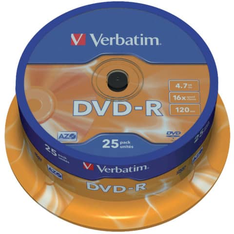 DVD-R Verbatim 16x 4.7 GB Spindle Case