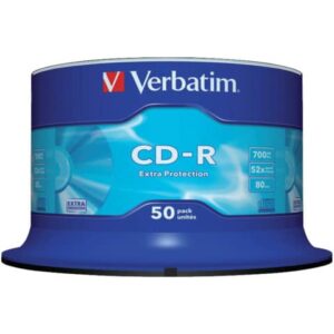 CD-R Extra Protection Verbatim 700 MB 52x Spindle Case