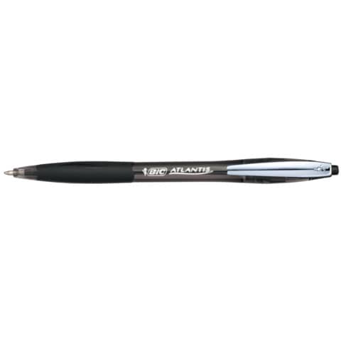 Penna a sfera a scatto BIC Atlantis Soft M 1 mm nero