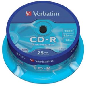 CD-R Extra Protection Verbatim 700 MB 52x Spindle Case