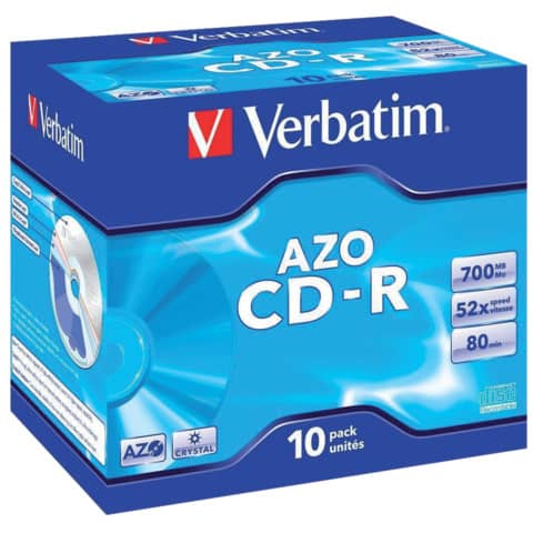 CD-R AZO Verbatim 52x 700 MB Jewel Case