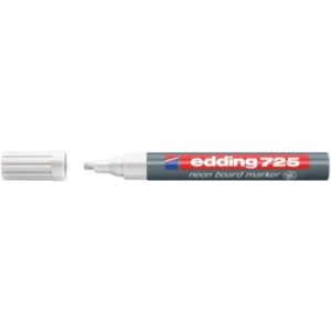Neon marker for blackboards edding 725 chisel tip 2-5 mm white