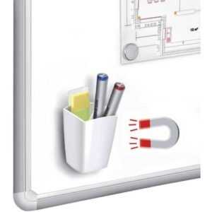 Portapennarelli magnetico CEP in polistirene antiurto riciclabile bianco