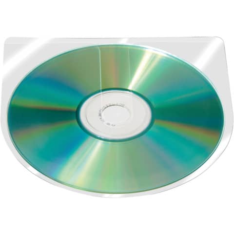 Self-adhesive CD/DVD case Q-Connect 12.6x12.6 cm transparent