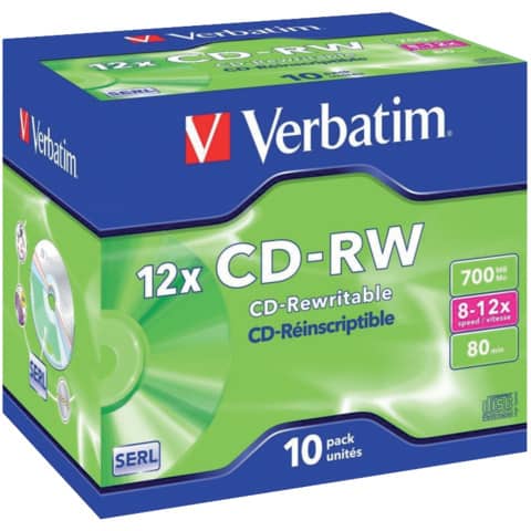 CD-RW Verbatim 12x 700 MB