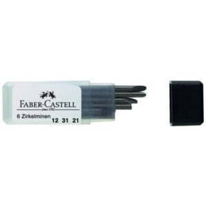 Astuccio 6 mine H per compasso Faber-Castell 2 mm -