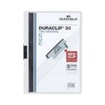 Cartellina con clip Durable DURACLIP® A4 bianco - dorso 3 mm - capacità 30 fogli