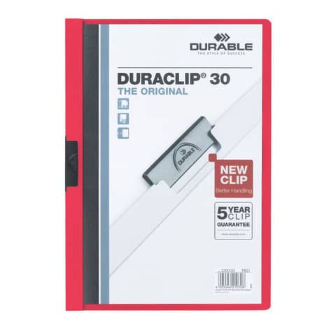 Cartellina con clip Durable DURACLIP® A4 - dorso 3 mm - capacità 30 fogli