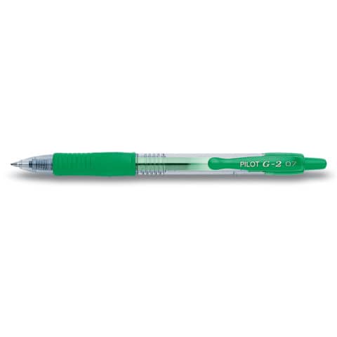 Pilot G-2 0.7 mm green snap-on gel pen
