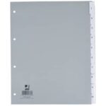 Divisore personalizzabile Q-Connect grigio 24,5x29,7 cm ppl 10 pagine