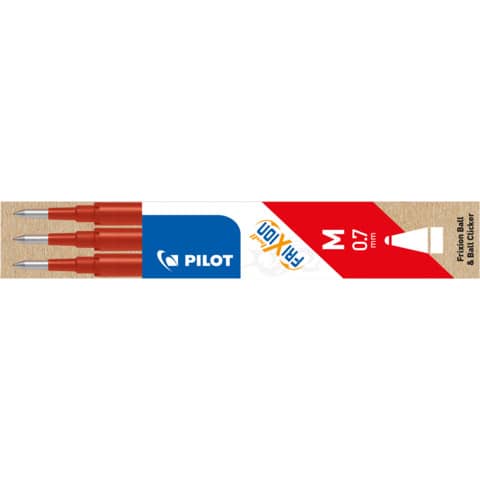 EC- Refill penne a sfera Pilot Frixion Ball e Clicker 0,7 mm rosso
