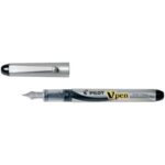 Disposable fountain pen Pilot V-Pen Silver M black stroke 0.5 mm