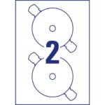 AVERY CD Labels AVERY opaque finish Ø 117 mm - 2 e/sheet - for Laser -