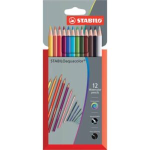 Matite colorate acquarellabili Stabilo aquacolor® astuccio in cartone assortiti