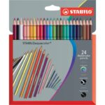 Stabilo aquacolor® watercolour coloured pencils assorted cardboard box