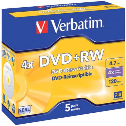 DVD+RW Verbatim 4x 4.7 GB