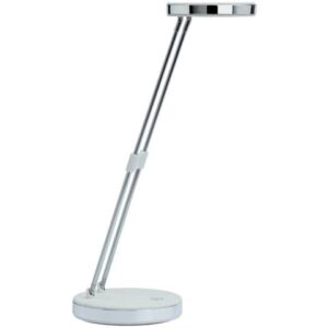 Lampada da scrivania a LED MAULpuck acciaio bianco