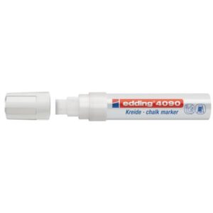 Marcatore a gesso liquido edding 4090 punta scalpello 4-15 mm bianco