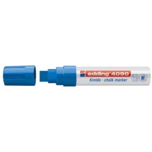 Marcatore a gesso liquido edding 4090 punta scalpello 4-15 mm blu