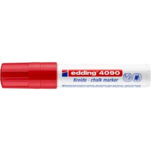 Marcatore a gesso liquido edding 4090 punta scalpello 4-15 mm rosso