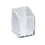 MAUL transparent acrylic glass pen holder 7x7x10.4 cm