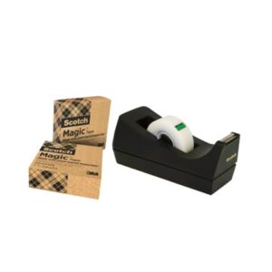 Dispenser per nastro adesivo Scotch® Magic C38 nero + 3 nastri 19 mm x 33 m.