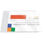 Tasche adesive portabiglietti Q-Connect ppl 60x95 mm trasparente apertura lato