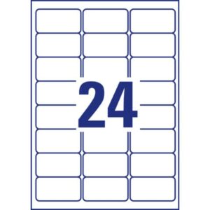 Avery permanent freezer labels 63.5x33.9 mm white - 24 et./sheet -