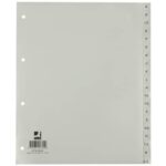 Alphabetical dividers Q-Connect A-Z 24,5x29,7 cm grey 20 pages