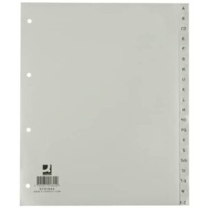 Divisori alfabetici Q-Connect A-Z 24,5x29,7 cm grigio 20 pagine