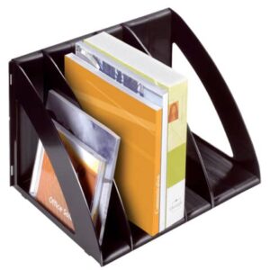 CepPro Happy CEP polystyrene magazine rack 6 compartments black 30x22x22 cm