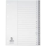 Alphabetical dividers Q-Connect A-Z 22,5x29,7 cm grey 24 pages