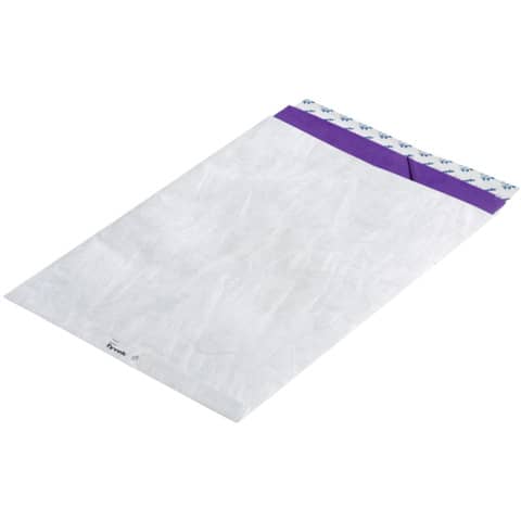 Buste a sacco piatte con strip bianche 229x324 mm - Tyvek formato