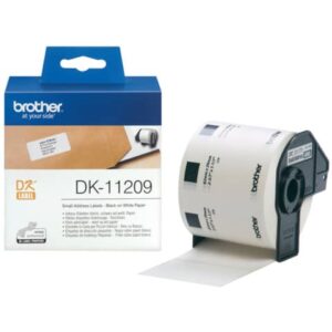 Rotolo da 800 etichette adesive in carta nero/bianco Brother 29 x 62 mm