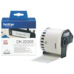 Rotolo di etichetta continua in carta adesiva nero/bianco Brother 62 mm x